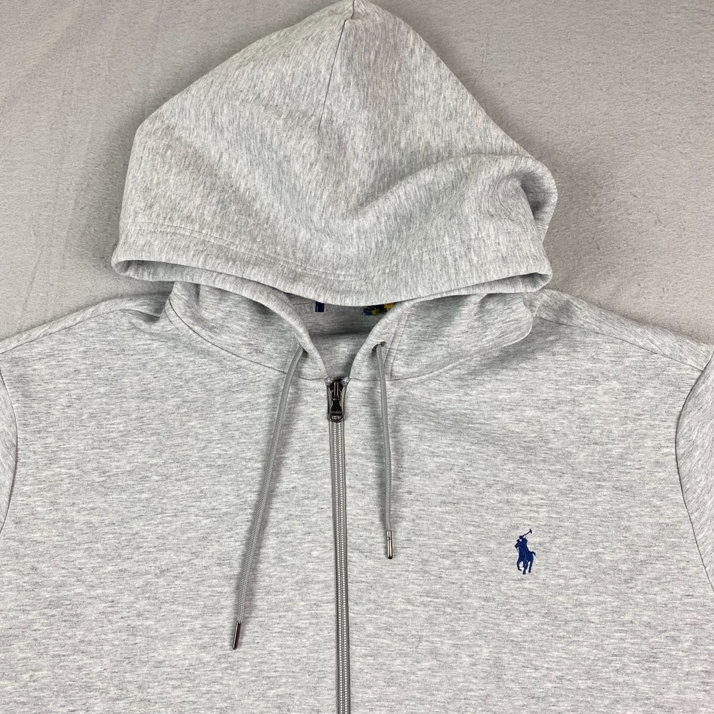 Polo Ralph Lauren Mens Double Knit Full Zip Hoodie XXL 2XL Jacket Gray - Picture 3 of 15